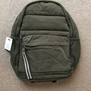 Pink Quilted Puffer Backpack